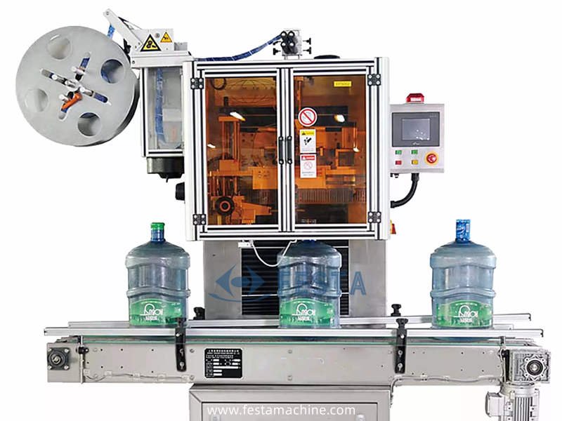 5 gallon bottle neck sleeve labeling machine